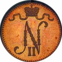 (1913) Монета Финляндия 1913 год 1 пенни   Медь  VF